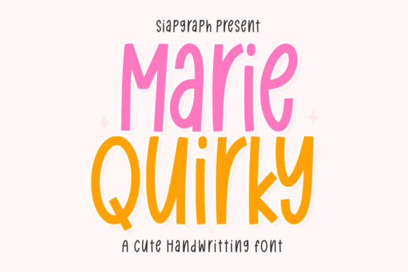 Bring Your Ideas to Life with Marie Quirky: A Charming and Playful Handwriting Display Font