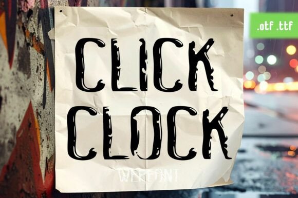 Click Clock: The Ultimate Font for Urban Creativity