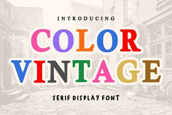 Color Vintage: Bold and Playful Retro Font