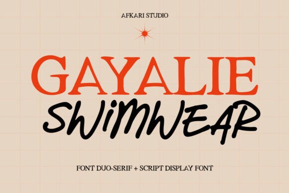 Creating Timeless and Stylish Designs with Gayalie Swimwear Font Duo