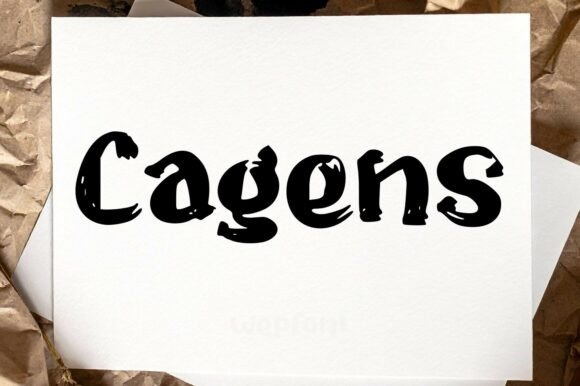 Embrace the Handcrafted Charm of Cagens: A Font for Authentic Expression