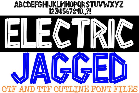 Ignite Your Designs with Electric Jagged Font
