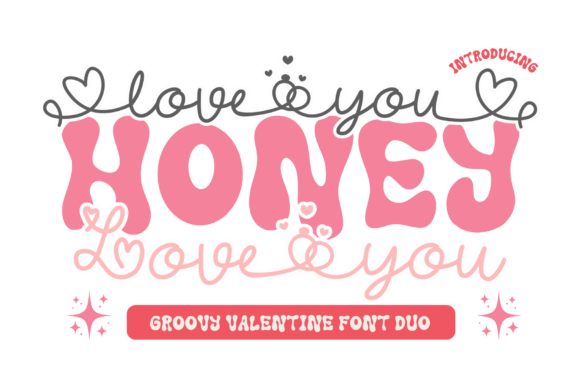 Love You Honey: A Perfect Blend of Groovy and Elegant Typography