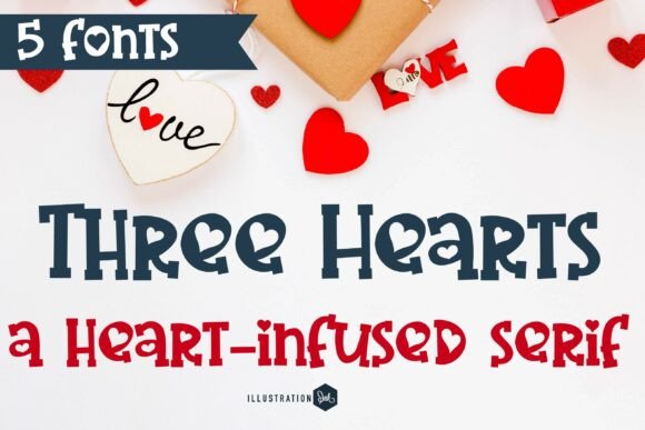 Three Hearts: The Boldest Expression of Affection in Typography