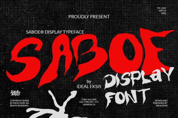Unleash Dynamic Energy with Saboe: A High-Impact Display Typeface